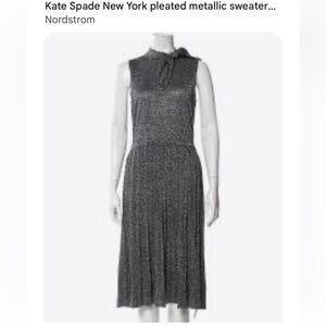 Kate Spade Metallic Black Mock Neck dress